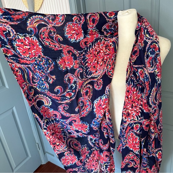 NWOT Lily Pulitzer For the Halibut Oversized Women's Paisley Blanket Scarf - Picture 3 of 4